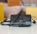 Copy L--V Black Small Mini Baguette Nano Diane Handbag 